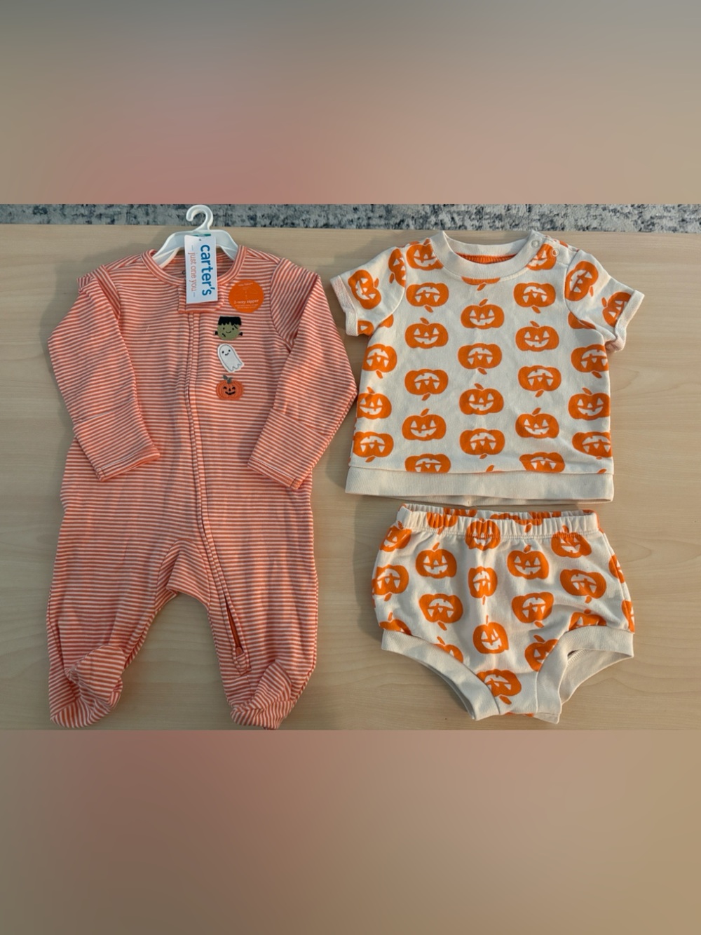 New Carters Cat And Jack Halloween Outfits Baby Size 3 Months Boy Girl Lot Of 2